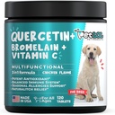 Quercetin for Dogs with Bromelain & Vitamin C - Αλλεργία & Itch Relief, Ανοσοποιητική & Φλεγμονώδης Υποστήριξη - 120 Μασώμενα Δισκία Made in USA