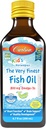 Carlson - Kid's The Very Finest Fish Oil Liquid, 800 mg Omega-3s, Norwegian, Wild-Caught Fish Oil, Omega 3 Liquid for Kids, Sustainable Sourced, Lemon, 200 ml