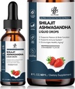 iMATCHME Shilajit Liquid Drop with Ashwagandha for Enhanced Energy and Immune Support, Shilajit for Men Energy Booster, Sugar-Free, Strawberry Flavor, 2 Fl Oz