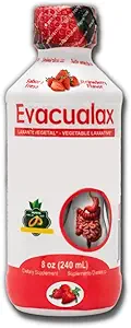 Senna Liquid Laxative for Adults & Kids - Strawberry Flavor, Natural Senna Leaf & Prune - Stool Softener for Constipation Relief - Herbal Syrup for Bowel Support, Digestive Cleanse - 8oz