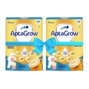 AptaGrow Milk Drink Powder for Kid s Height Gain, Immunity & Brain Development, Nutritious & Tasty Vanilla Flavor, 400g | 37 Nutrients | Prebiotics | Low Fat | Veg | Pack of 2