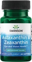Swanson Ασταξανθίνη & Zeaxanthin Eye Vision Brain Skin Health Antioxidant Support Supplement (Ασταξανθίνη 4 mg & OmniXan Zeaxanthin 4 mg) 60 Softgels Sgels