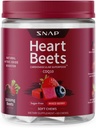 Snap Συμπληρώματα Heart Beets Βιολογικά Coet Root Soft Chews, Καρδιαγγειακό Συμπλήρωμα Υποστήριξης για Άνδρες & Γυναίκες, CoQ10 & Κόκκινο Σπανάκι, Heart Health & Circulation Υποστήριξη, Χωρίς ζάχαρη, Μικτό μούρο, 60 μάσημα