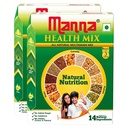 Manna Health Mix 2 Kg, All Natural Nutrition Drink, with 14 ingredients, Zero Sugar. Natural Nutrition 1 Kg (Pack of 2)