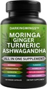 Turmeric Curcumin Moringa συμπλήρωμα Ginger Boswellia Saffron - Κοινές Συμπληρώματα Υποστήριξης για τις γυναίκες και τους άνδρες με Ceylon Κανέλα, Tart Cherry, Quercetin Σκόρδο Νετλ Άγιος Βασίλειος - 120 κόμης