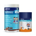Gritzo SuperMilk Growth (2-6y Kids), 400g + Multivitamin Gummies