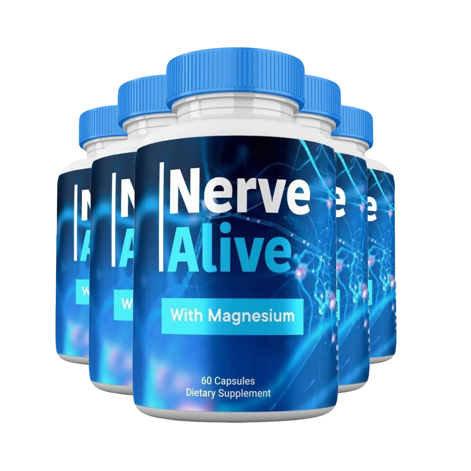 5-Pack Nerve Alive Capsules, Advanced Nerve Health Support Formula -300 Capsules