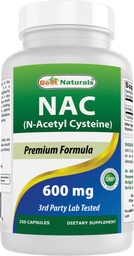 Best Naturals NAC N- Acetyl- Cysteine 600 mg 250 Καψάκια