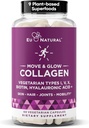 Move & Glow Collagen Pills for Women & Men – Vegetarian Multi-Collagen (Type I-V-X) with 9 Plant-based Superfoods for Skin Health & Joint Support – Biotin, Vitamin C, Vitamin E, 60 Vegetarian Capsules