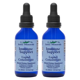 Eidon Ionic Minerals Immune Support Supplement Υγρό Πυκνό - Ορυκτές σταγόνες με ψευδάργυρο, Σελήνιο, Υποστήριξη & Διατήρηση ανοσοποιητικού συστήματος, Βιοδιαθέσιμα, Χωρίς Συντηρητικά - 2 oz (πακέτο του 2)