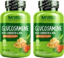 NATURELO Glucosamine Chondroitin MSM με Boswellia και βιταμίνη C - Συμπλήρωμα για την κοινή άνεση, κινητικότητα, και δύναμη - 120 κάψουλες (πακέτο του 2)