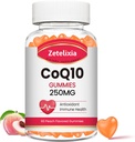 CoQ10 Gummies, 5X Συνένζυμο καλύτερης απορρόφησης Q10 για την Κυτταρική Ενέργεια και την Αντιοξειδωτική Υποστήριξη, 60 Gummies Ροδάκινων