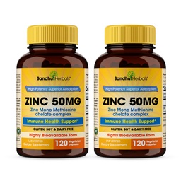 Ψευδάργυρος 50mg κάψουλες για άνδρες και γυναίκες, 240 Count 
