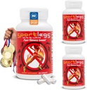 SPORTLEGS Fast Fitness Boost Προ προπόνηση για άνδρες και γυναίκες, συμπλήρωμα γαλακτικού οξέος, αθλητικά καύσιμα αντοχής, συμπληρώματα αντοχής για δρομείς - NSF Certified for Sport, 120-Capsule μπουκάλι, πακέτο των 3