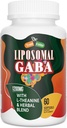 Liposomal GABA with L-Theanine Supplements 1200mg - Υψηλή απορρόφηση GABA Complex with Ashwagandha, χαμομήλι, Tart Cherry Herbal Supplements for Men and Women, 60 Softgels