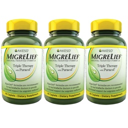 MigreLief Original Formula Triple Therapy with Puracol, 60 Count (πακέτο των 3)