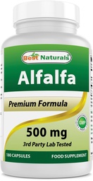 Best Naturals Alfalfa Green Super Food 500 mg 180 Κάψουλες (180 Count (Pack of 1))