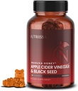 Nutriissa - Apple Cider Ξίδι + Black Seed Oil + Elder Berry + Manuka Honey Gummies – Cold-Pressed Cumin Seed Nigella Sativa – EPEB Certified for Purity & Potency – 60 Orange Flavored Gummies