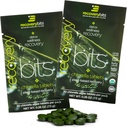 RECOVERYbits Βιολογικά δισκία Chlorella Algae, Superfood, Pure Green Algae, High Protein and Fiber, Chlorophyl, Cracked Cell Wall μη-Irrated, για ανοσοενισχυτική ενίσχυση και Detox, Non- GMO, 60 δισκία