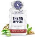 Thyro Support - Thyroid συμπλήρωμα με σελήνιο, Bladderwrack & ψευδάργυρος - Thyroid Υγεία για γυναίκες & άνδρες - Vegan, μη ΓΤΟ, Χωρίς γλουτένη - 120 κάψουλες