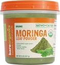 BareOrganics Moringa Leaf Superfood σκόνη, οργανικά, Vegan συμπλήρωμα, 8 ουγγιά