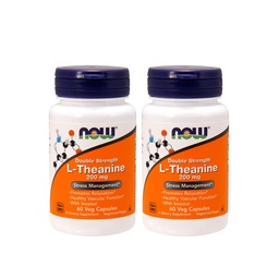 NOW Τρόφιμα L-Θεανίνη 200 mg, 60 Καψάκιο λαχανικών (2 Συσκευασία)