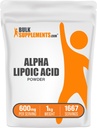 BulkSupplements.com Alpha Lipoic Acid Powder - ALA Supplement, Alpha Lipoic Acid 600mg - ALA Powder, Gluten Free - 600mg Alpha-Lipoic Acid per Service, 5kg (11 lbs) (Pack of 5)