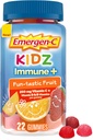 Emergen-C Kids Immune+ Immune Support Διαιτητικά Συμπληρώματα, Γευστικά Gummies με Βιταμίνη C, Β Βιταμίνες και Βιταμίνη D για Ανοσολογική Υποστήριξη, Fun-Tastic Fruit Flavored Gummies - 22 Count