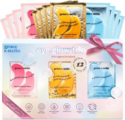 Grace & stella Under Eye Patches (12 ζευγάρια) Μάσκες ματιών για Puffy Eyes και Σκοτεινούς Κύκλους - Stuffing Stuffers, Χριστουγεννιάτικα δώρα για γυναίκες - Δώρα για γενέθλια, Bachelorette Party, Παράνυμφοι, Αυτοφροντίδα