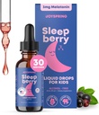 SleepBerry Liquid Melatonin for Kids - Natural Sleep Aid with Elderberry and Vitamin D - Ενισχύει το ανοσοποιητικό σύστημα ενώ κοιμούνται (1 fl oz)