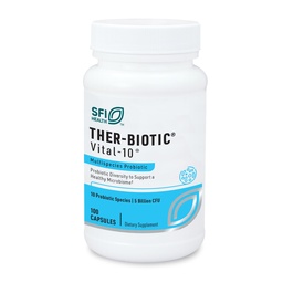 SFI Health Klaire Labs Ther-Biotic Vital 10 - Προβιοτικό πολλαπλών στρώσεων με Lactobacillus, Bifidobacterium & More - Υγεία των ούλων υποστήριξης, Ισορροπημένη Μικροβιομετρία & Ανοσολογική λειτουργία (100 κάψουλες)