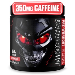 JNX SPORTS The Shadow! 350mg Caffeine Hard Core Preworkout - Καρπούζι 30 Εξυπηρετεί Ηλεκτρική Ενέργεια, Ψυχική Εστίαση & Υπεράνθρωπη Δύναμη για Άνδρες & Γυναίκες