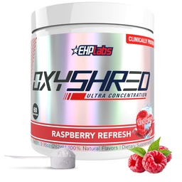 EHP Labs OxyShred Pre Workout Powder - Preworkout Powder with L Glutamine & Acetyl L Carnitine, Energy Boost Drink - Raspberry Refresh, 60 Services