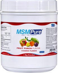 KALA ΥΓΕΙΑ MSMPure Fruit Punch Flavored Coarse MSM Powder Fleakes – US-Made MSM για την κοινή υγεία, εμφάνιση του δέρματος, και Hair & Nail Support – 2,2 lb, Organic Sulfur