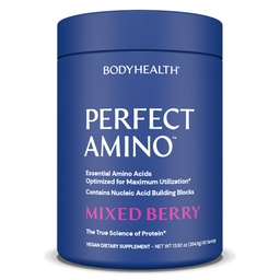 BodyHealth PerfectAmino Powder - BCAA και EAA Powder για προ και μετά την προπόνηση - Amino Acid Energy Drink for Men and Women to Support Lean Muscle and Recovery - Mixed Berry - 60 Services