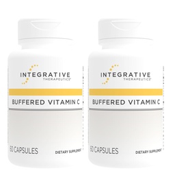 Integrative Θεραπευτικά Buffered Vitamin C - Αντιοξειδωτικό συμπλήρωμα υποστήριξης για υγιή δέρμα & συνδετικούς ιστούς* - Vegan & Gluten-Free - 60 κάψουλες (2 Συσκευασία)