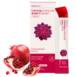 Coleology Coleology Cutting Stick Jelly (Pώμη) – Συμπλήρωμα ινών διατροφής για την υγιεινή διαχείριση βάρους, Σπόροι Chia & Garcinia Cambogia, Κορεατική ομορφιά με κολλαγόνο – 10 Sticks