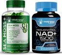 WELNESS LABSRX NAD συμπλήρωμα, 1500mg - Sea Moss Gummies, 3200mg
