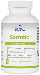 Arthur Andrew Medical, Serretia, Serrapeptase Formula for Muscle and Sinus Support, 180 Κάψουλες