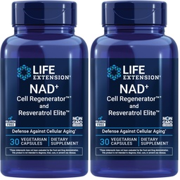 Επέκταση ζωής NAD+ Αναγεννήτρια κυττάρων και Resveratrol Elite, NIAGEN νικοτινοαμίδιο ribβοζίδιο, Trans-ρεσβερατρόλη, quercetin, Fisetin, για τη μακροζωία, την ενέργεια, και το οξειδωτικό στρες, 30 Χορτοφαγική κάψουλα