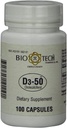 Bio-Tech Pharmacal D3-50 50.000 IU, 100 κάψουλες — Όλα-φυσικά συμπληρώματα — Υποστηρίζει τα οστά, καρδιά νευρομυϊκή, & ανοσοποιητική υγεία — Όχι γαλακτοκομικά, ψάρια, γλουτένη, φυστίκι, κοχύλια, & σόγια