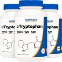 Nutricost L-Tryptophan 500mg, 120 Capsules (3 Bottles)