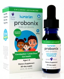 Humarian Probonix Advanced Liquid Probiotics for Kids 30 lbs and Up - 8-Strain Kids Probiotic Drops to Fortify Gut Health, Immunity and More - 30-Day Supply - Νόστιμο άρωμα σταφυλιού