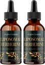 Liposomal Berberine Drops Supplement 3000mg - Ενεργοποιητής υψηλής απορρόφησης AMPK, Σύμπλεγμα HCl βιολογικής βερβερίνης με Ceylon Cinnamon & Ginger για ανοσοποίηση & πέψη (4 fl oz)