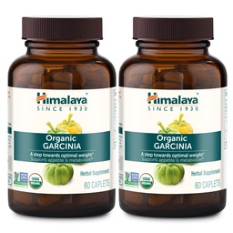 Himalaya Organic Garcinia Cambogia βοτανικό συμπλήρωμα, υποστήριξη ορεκτικών, μεταβολισμός λιπιδίων, υποστήριξη βάρους, USDA οργανικό, μη GMO, Vegan, 600 mg, 60 Caplets φυτικής βάσης, 2 Pack