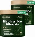 Liposomal Nicotinamide Riboside 900 mg Airboy, συμπλήρωμα NAD με Resveratrol, NMN Εναλλακτική υποστήριξη Booster NAD κατά της γήρανσης, ενέργεια, εστίαση - 80 κάψουλεςx 2 συσκευασία