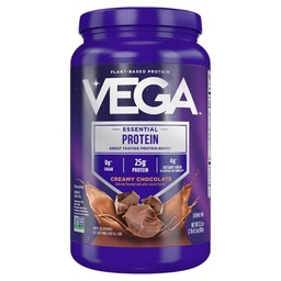 Vega Original Essential Protein - 25g Πρωτεΐνη με βάση το φυτό, κρεμώδη σοκολάτα, 20 μερίδες, Vegan Μη-ΓΤΟ Μείγμα ποτών, Smoothie & Shake Ready, Χωρίς γλουτένη, Γαλακτοκομικά, 32.5oz (Packaging May Vary)