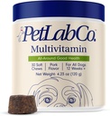 PetLab Co. 22 σε 1 Dog Multivitamin - Ανοσολογική Ανταπόκριση Σκύλου Υποστήριξης, Δέρμα, Κάλυμμα, αρθρώσεις & Γενική Υγεία - Βιταμίνες A, E, D, B12, Ορυκτά, Αντιοξειδωτικά - Μασώμενο Χοιρινό Γεύση - Συσκευασία Μπορεί να Βάρυ