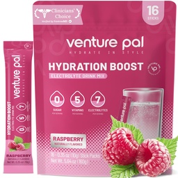 Venture Pal Sugar Free Electrolyte Powder Packets - Liquid Daily IV Drink Mix for Rapid Hydration & Party Recovery 