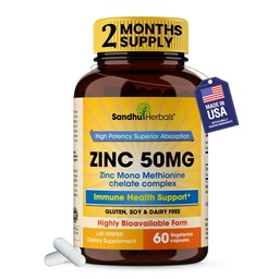 Sandhu Herbals Ψευδάργυρος 50mg συμπλήρωμα για άνδρες & γυναίκες